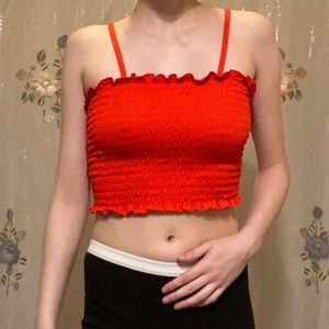 Red Crop top
